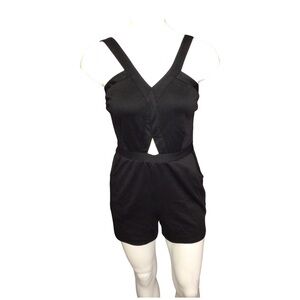 BONGO Black Zippered Romper Y2K